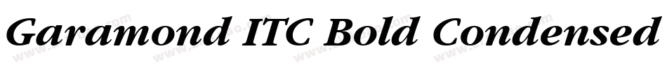 Garamond ITC Bold Condensed BT字体转换